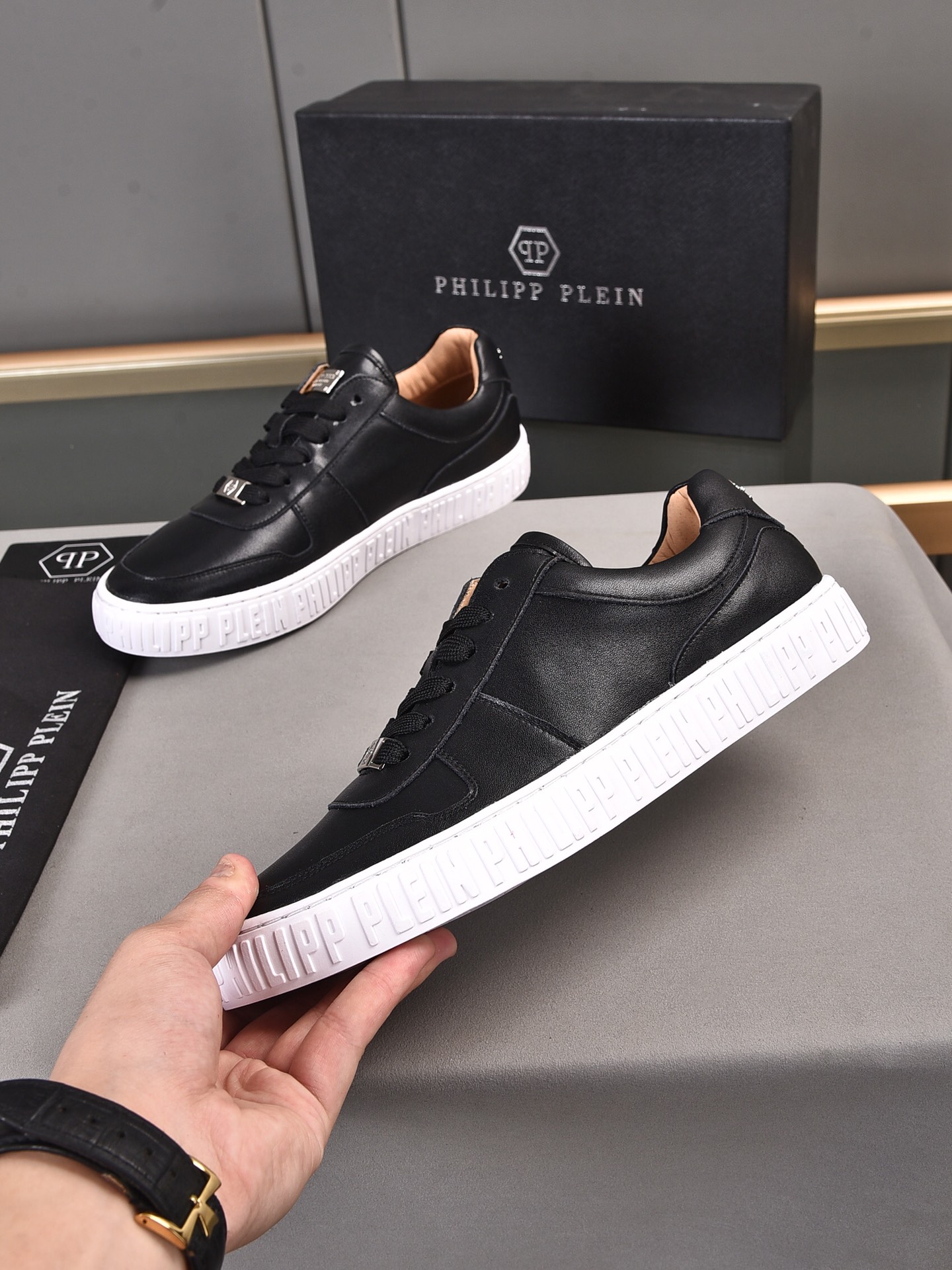 Philipp Plein #53787 Hombres de moda zapatos casuales de moda