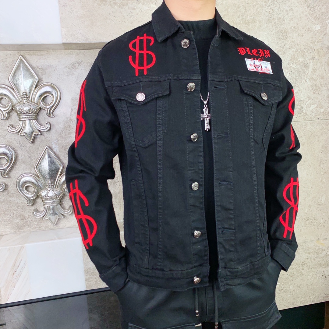 Philipp Plein #54350 Hombres chaquetas de moda