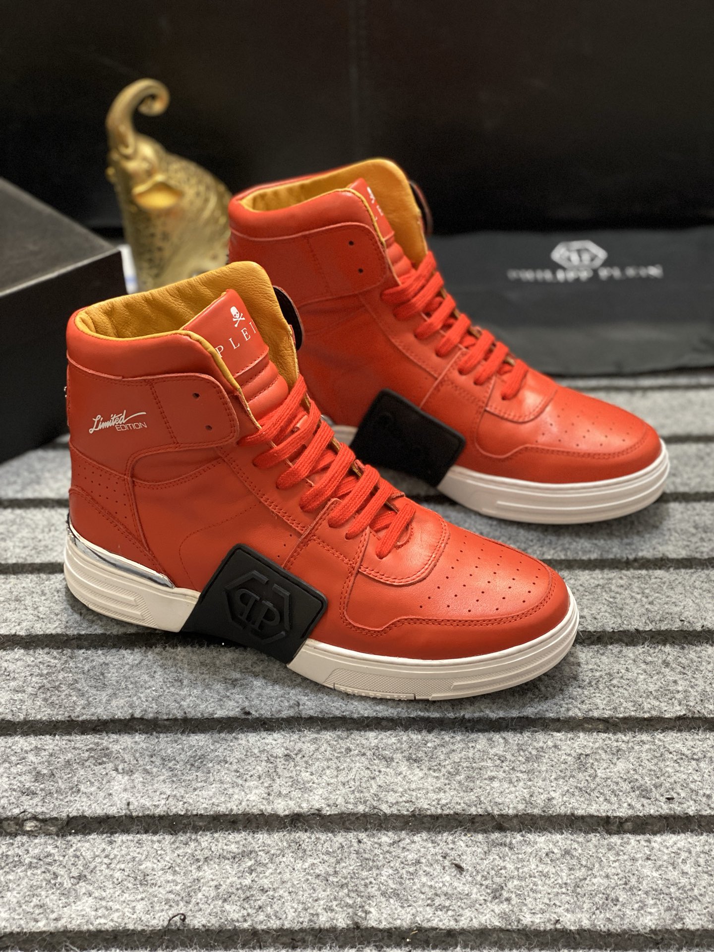 Philipp Plein #55462 Hombres de moda Tops High Tops zapatos