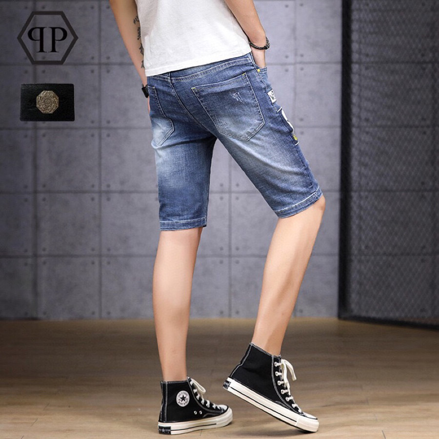 Philipp Plein #7844444-1 PP Jeans Shorts para hombres