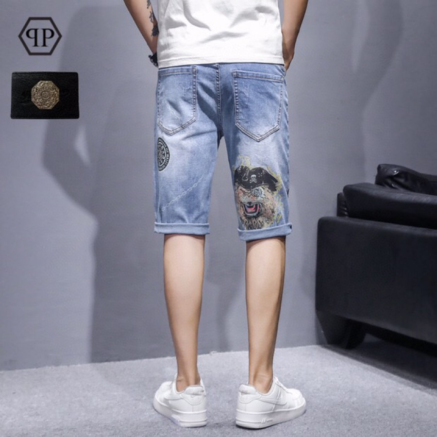 Philipp Plein #7844446-1 PP Jeans Shorts para hombres